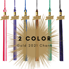 Graduation Tassel - 2021 - Gold Charm - 2 Color
