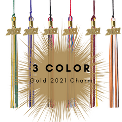 Graduation Tassel - 2021 - Gold Charm - 3 Color