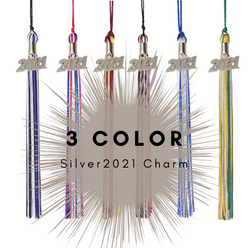 Graduation Tassel - 2021 - Silver Charm - 3 Color