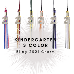 Kindergarten Graduation Tassel - 2021 - Bling Charm - 3 Color