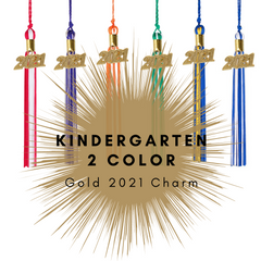Kindergarten Graduation Tassel - 2021 - Gold Charm - 2 Color