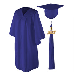 Class Act Graduation Adult Unisex Matte Graduation Cap and Gown with Tassel and 2022 Gold Charm - Small Sizes