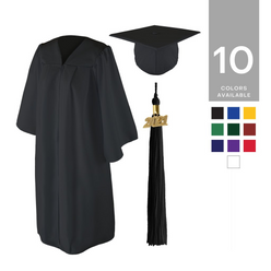 Matte Graduation Cap and Gown Set - 6'0"-6'11"