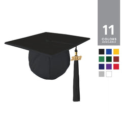 Class Act Graduation Adult Unisex Matte Mortarboard Graduation Cap with 2022 Gold Charm Tassel