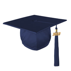 Class Act Graduation Adult Unisex Shiny Graduation Cap with 2022 Gold Charm Tassel