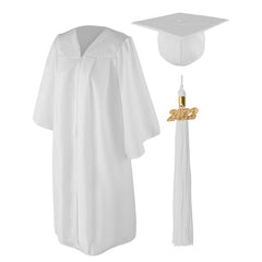 Class Act Graduation Adult Unisex Matte Graduation Cap and Gown with Tassel and 2022 Gold Charm - Large Sizes