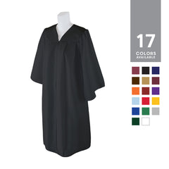 Unisex Matte Graduation Gown Or Choir Robe, Multiple Colors, Medium