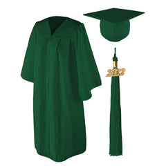 Class Act Graduation Adult Unisex Matte Graduation Cap and Gown with Tassel and 2022 Gold Charm - Medium Sizes